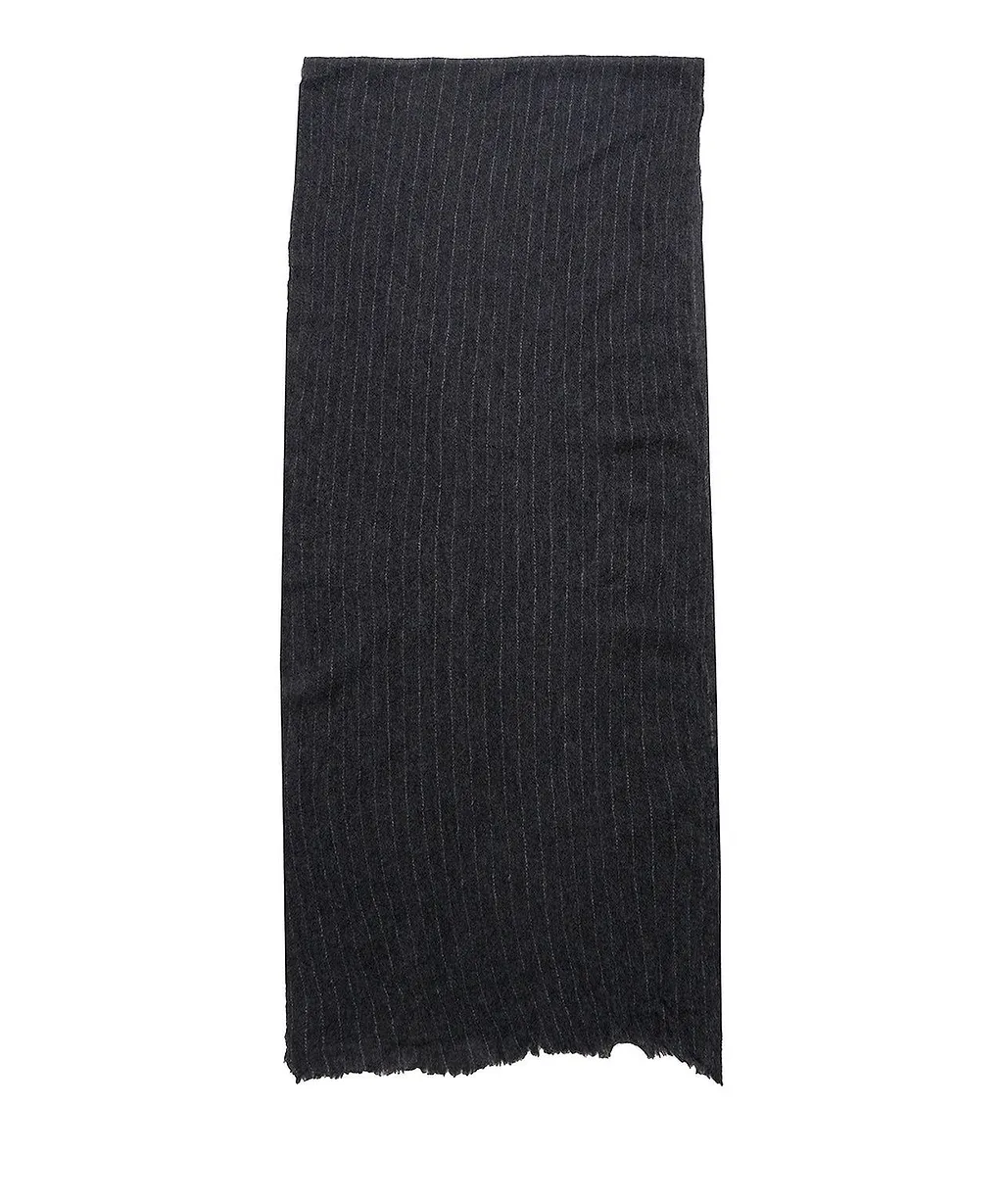 Botto Giuseppe Striped Ribbed Knit Scarf