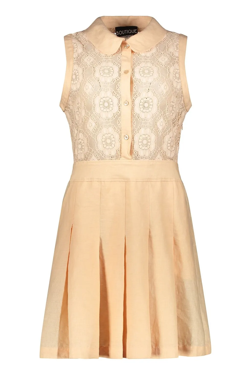Boutique Moschino Lace Panel Sleeveless Dress