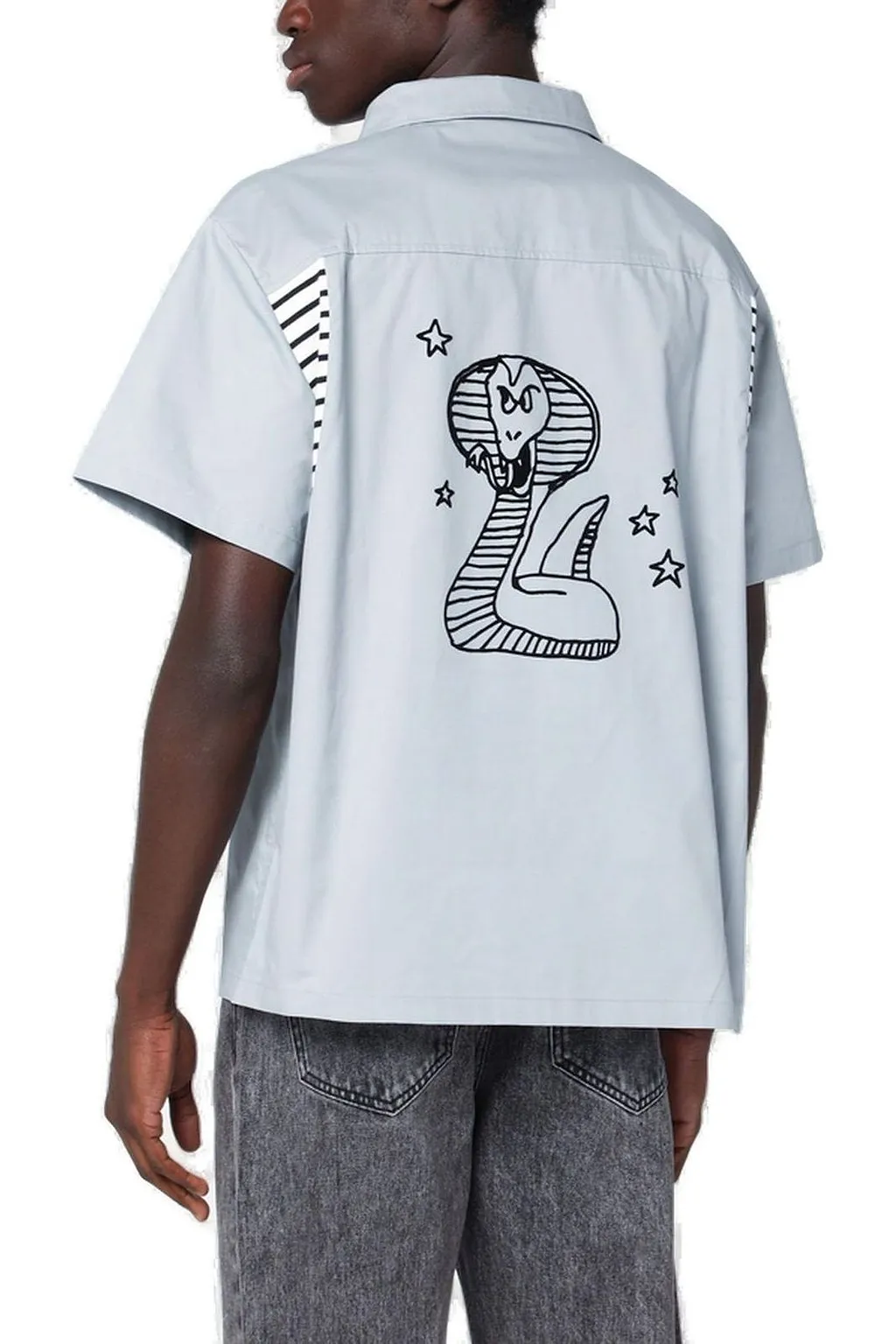 Brain Dead Cobra Flocked Bowling Shirt