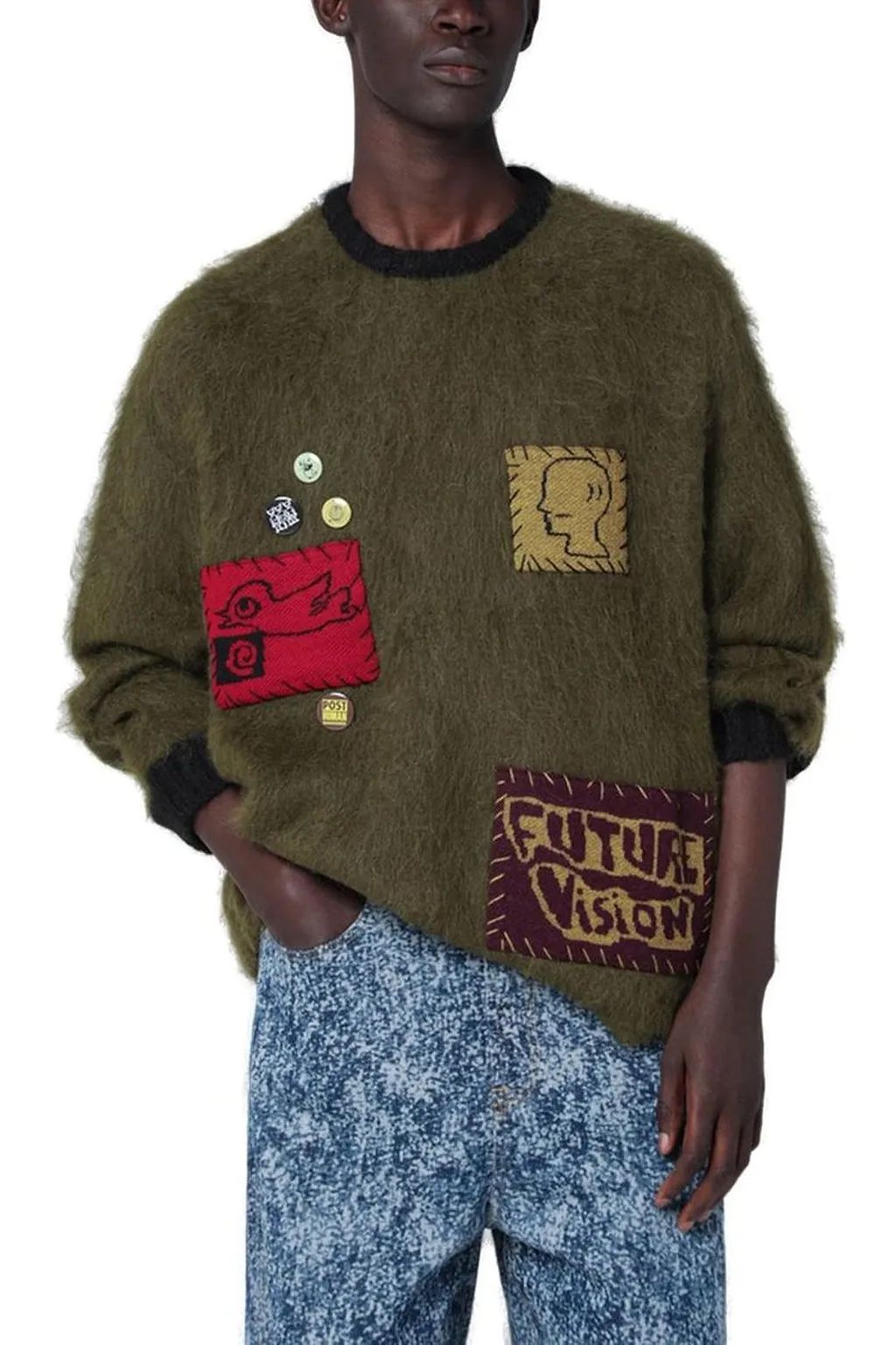 Brain Dead Future Vision Boxy Knit Sweater
