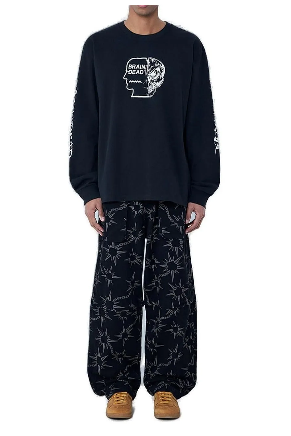 Brain Dead Logo Printed Sweatshirt