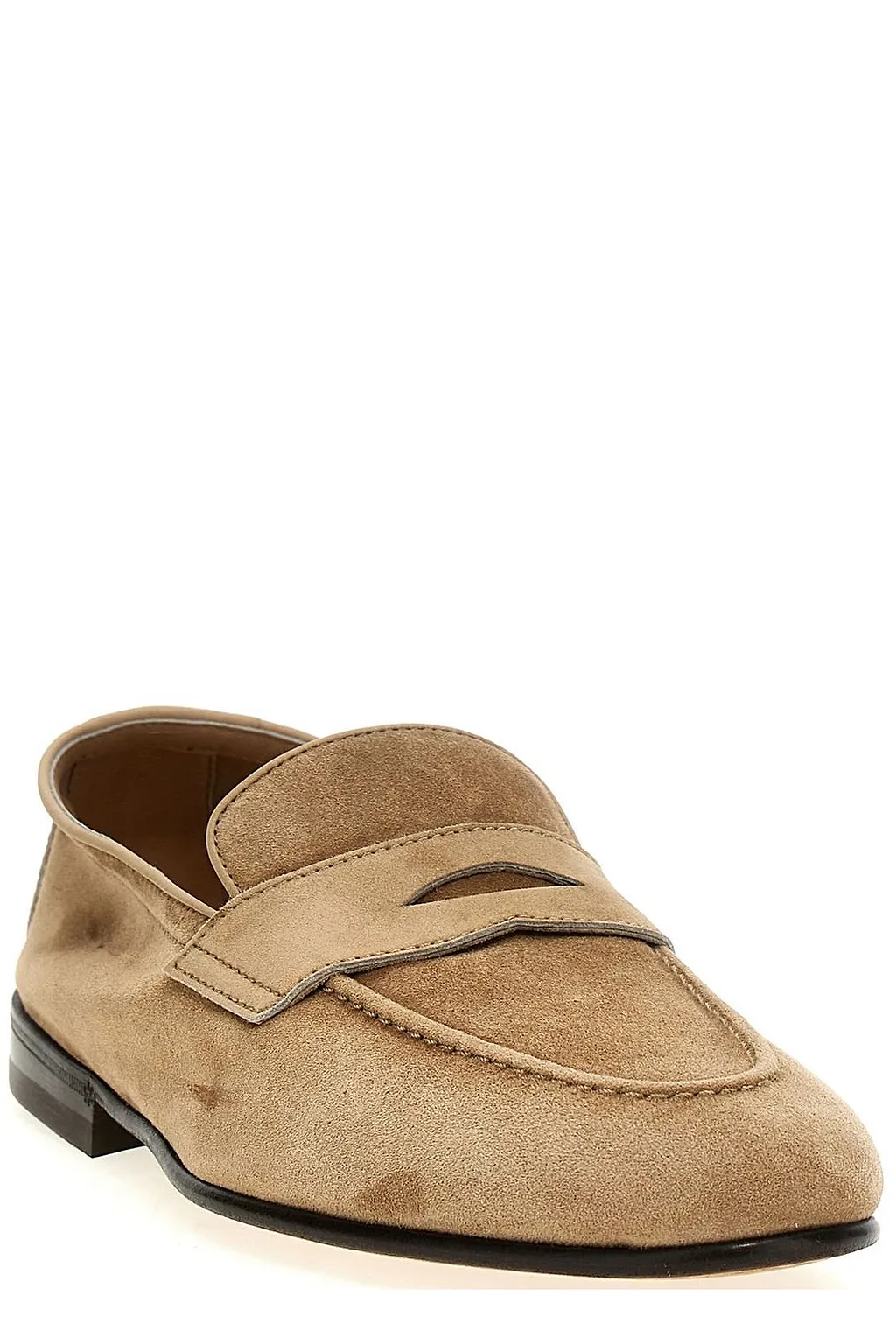 Brunello Cucinelli Almond Toe Slip-On Loafers