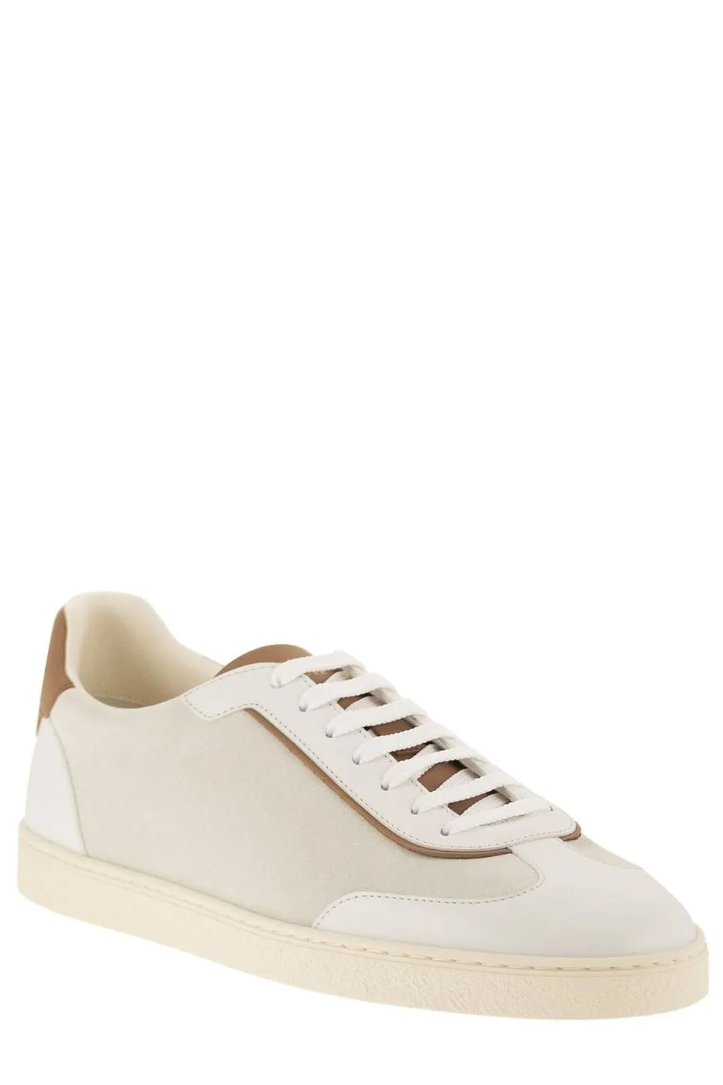 Brunello Cucinelli Almond Toe Lace-Up Sneakers