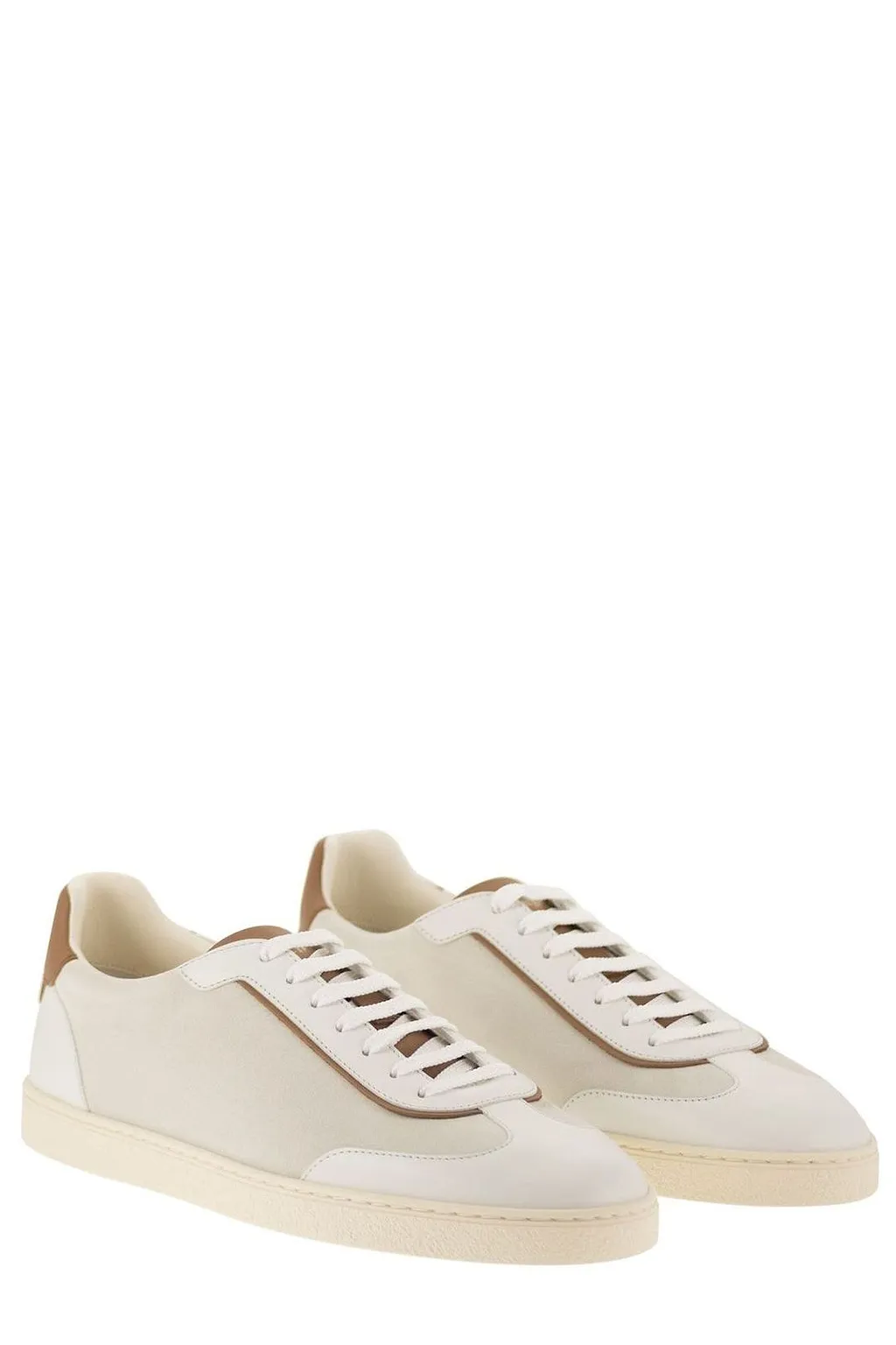 Brunello Cucinelli Almond Toe Lace-Up Sneakers