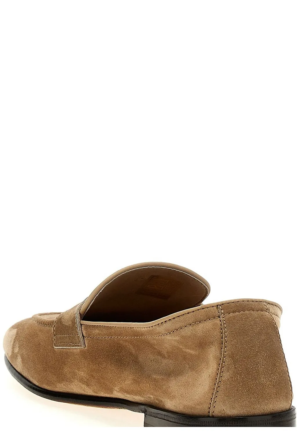 Brunello Cucinelli Almond Toe Slip-On Loafers