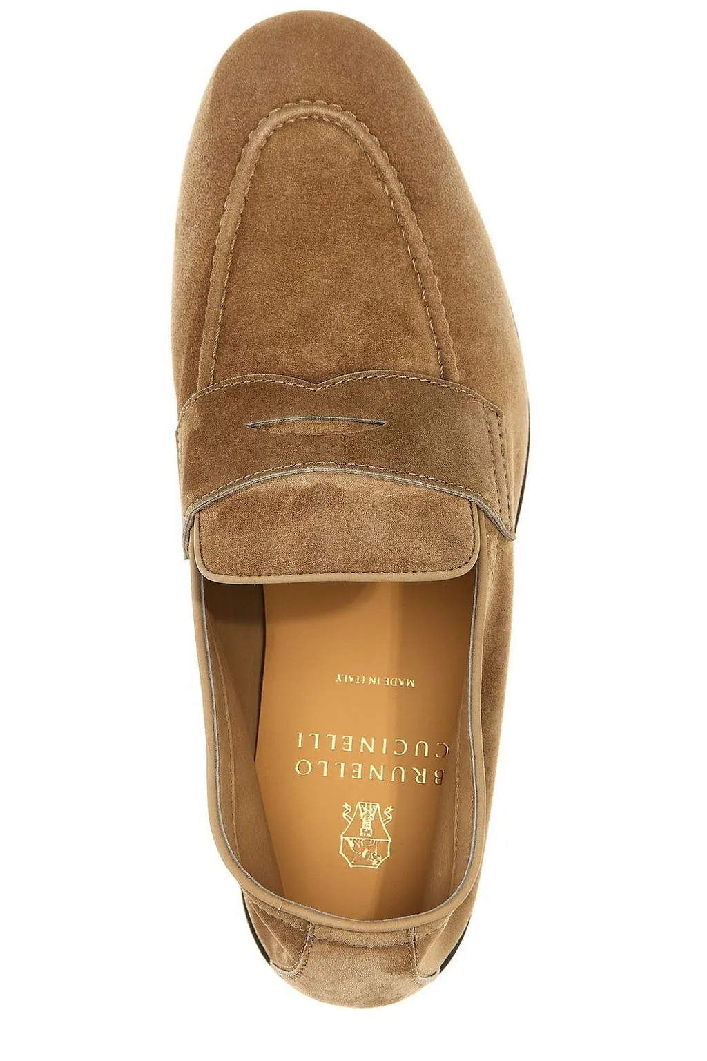 Brunello Cucinelli Almond Toe Slip-On Loafers