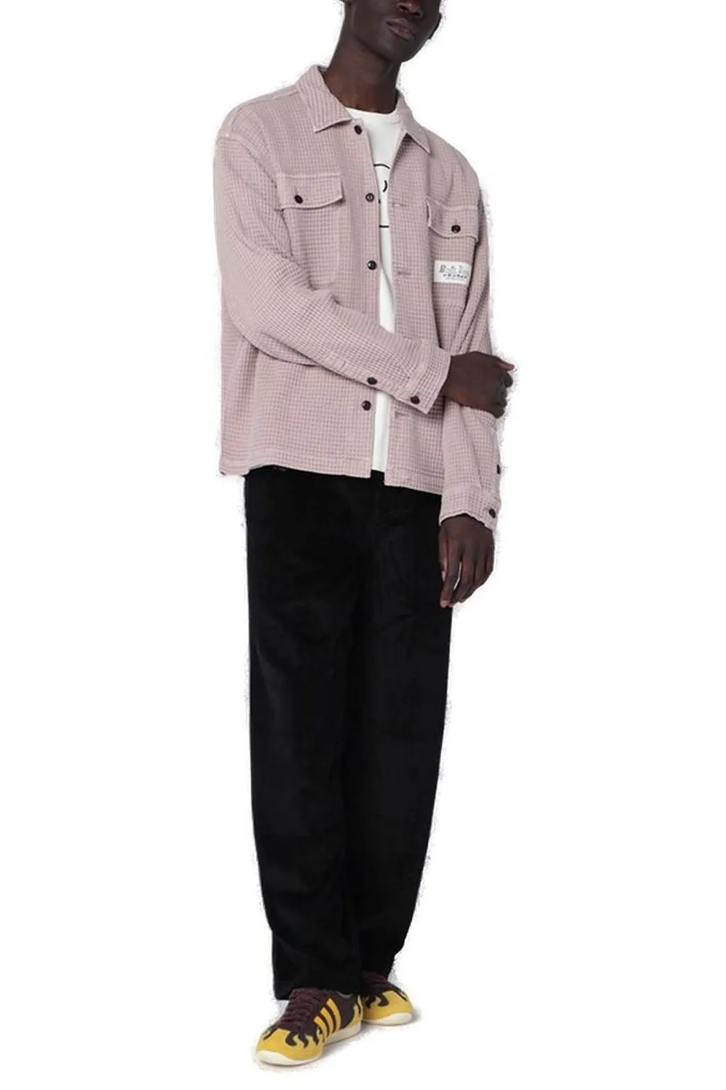 Brain Dead Waffle Button Front Shirt