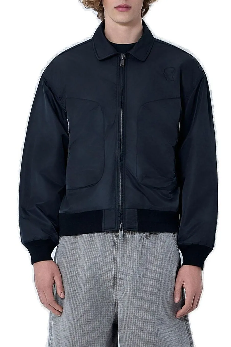 Brain Dead Zip-Front Bomber Jacket