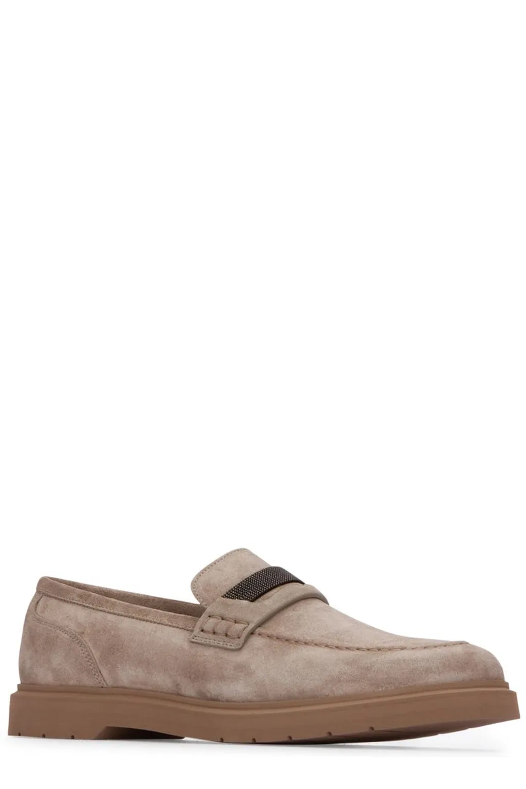 Brunello Cucinelli Embellished Almond Toe Loafers