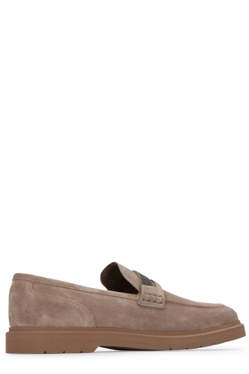Brunello Cucinelli Embellished Almond Toe Loafers