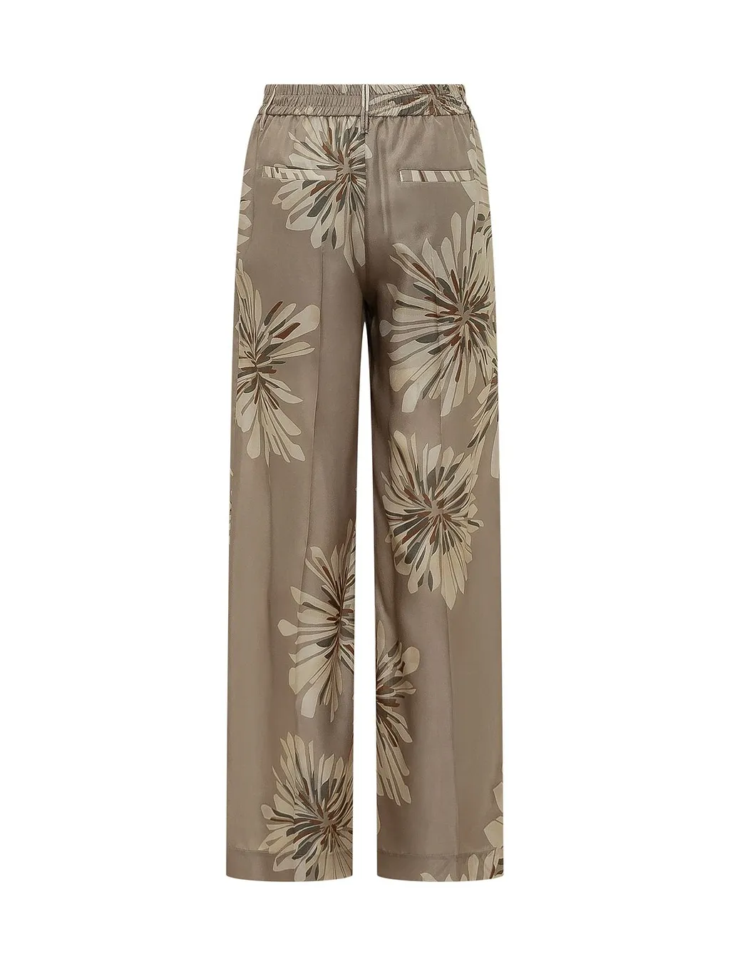 Brunello Cucinelli Bloom Print Pongee Sartorial Track Trousers
