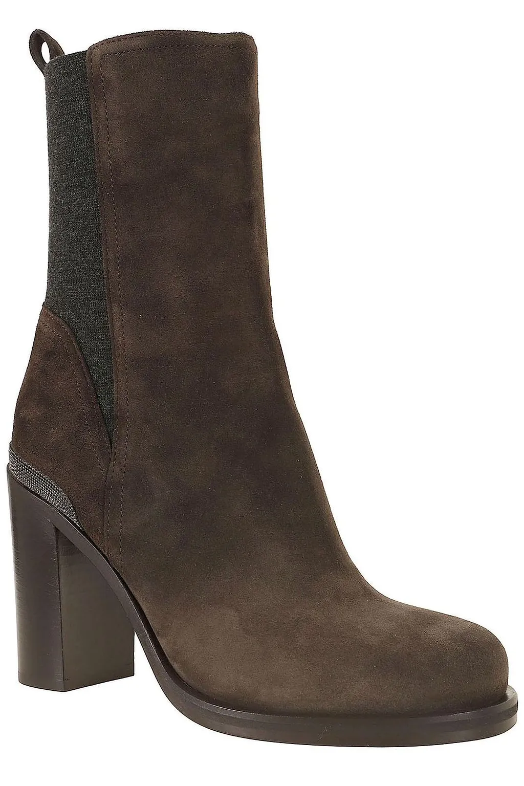 Brunello Cucinelli Block Heel Ankle Boots