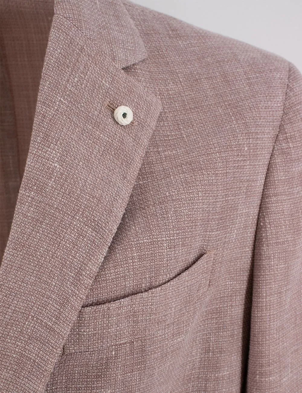 Brando Slub Weave Single-Breasted Blazer