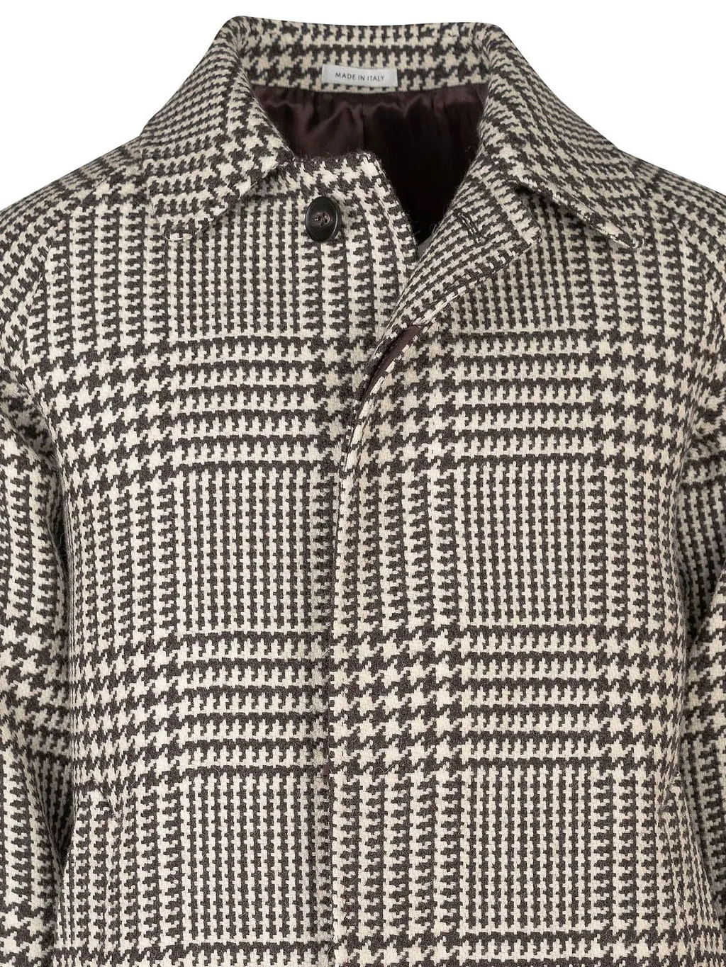 Breras Houndstooth Single-Breasted Coat