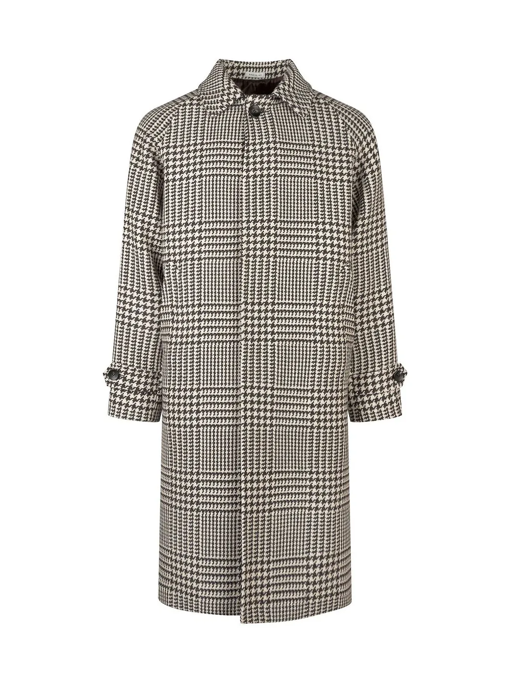Breras Houndstooth Single-Breasted Coat