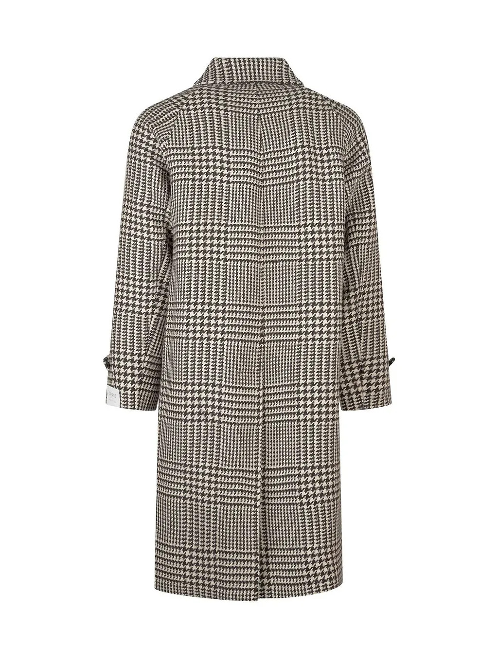 Breras Houndstooth Single-Breasted Coat