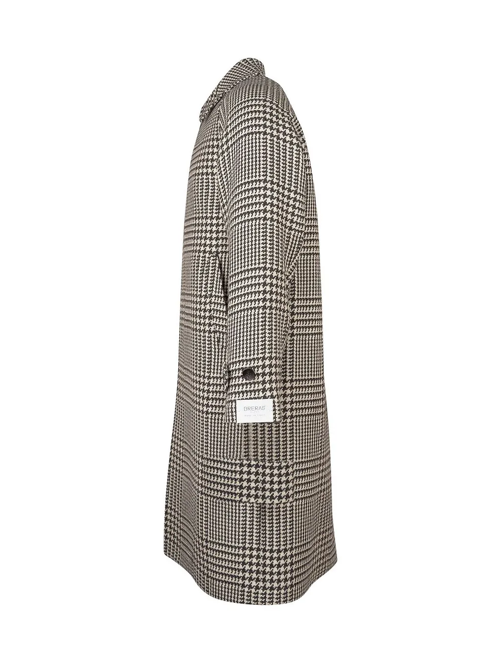 Breras Houndstooth Single-Breasted Coat
