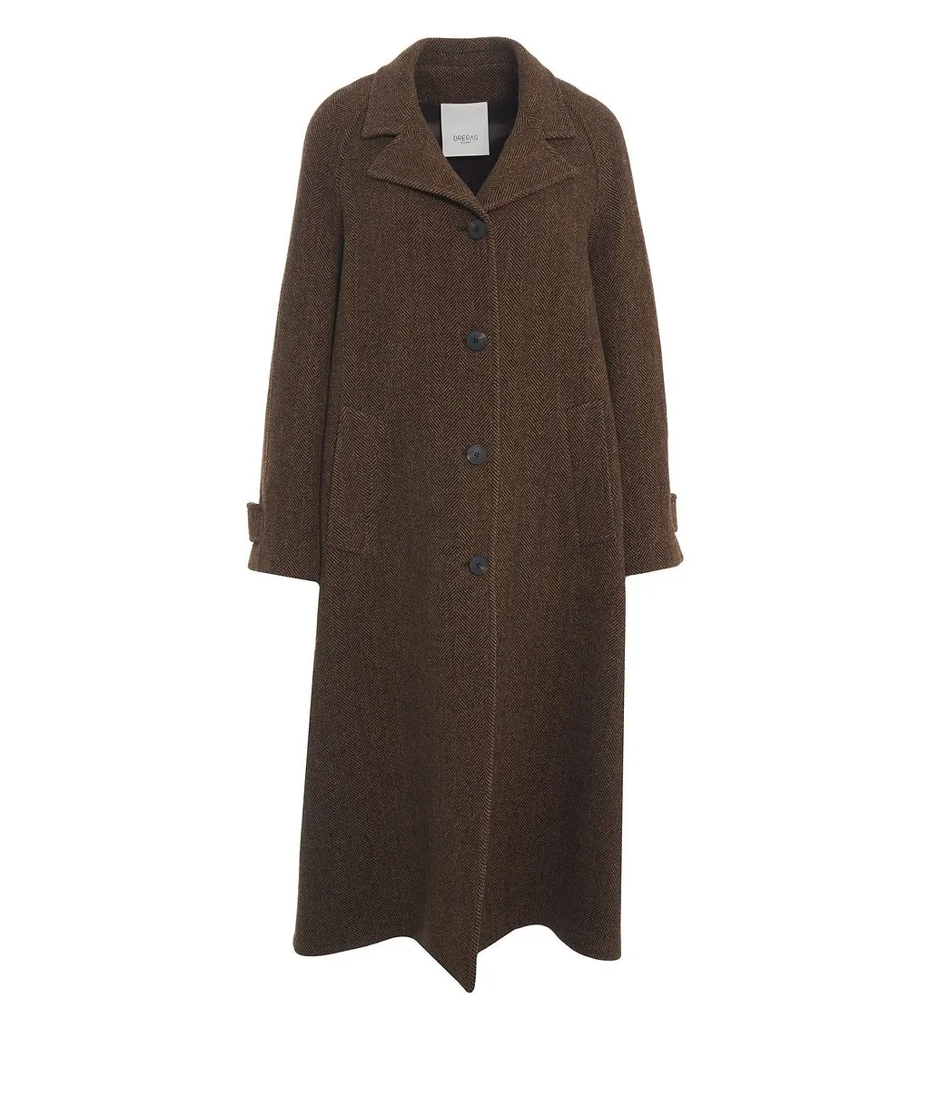 Breras Single Breasted Maxi Length Coat