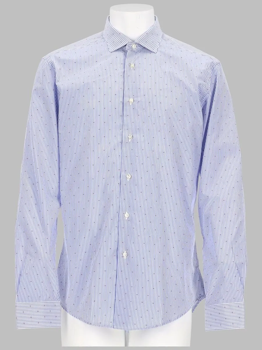 Brian Dales Micro-Dot Striped Shirt