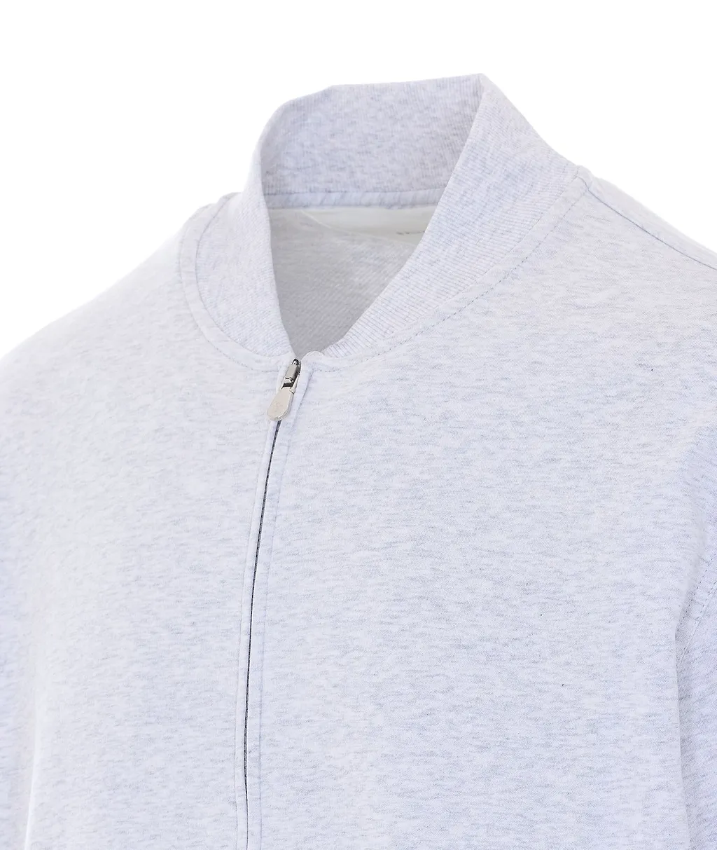 Brunello Cucinelli Crewneck Zip-Up Sweatshirt