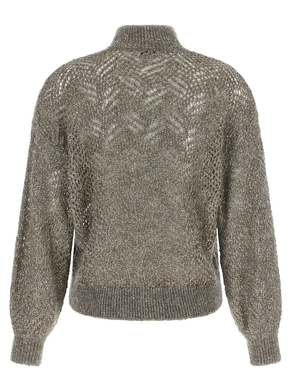 Brunello Cucinelli Dazzling Abstract Leaf Sweater