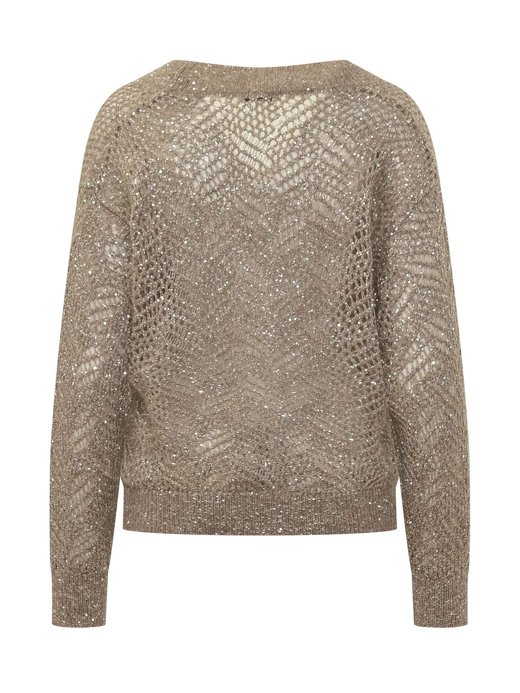 Brunello Cucinelli Dazzling Abstract Leaf Sweater