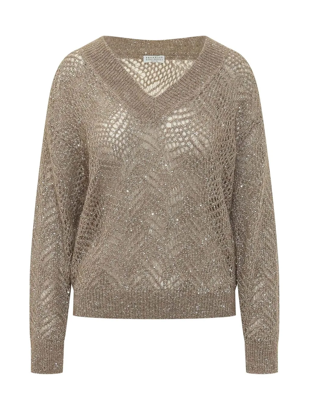 Brunello Cucinelli Dazzling Abstract Leaf Sweater
