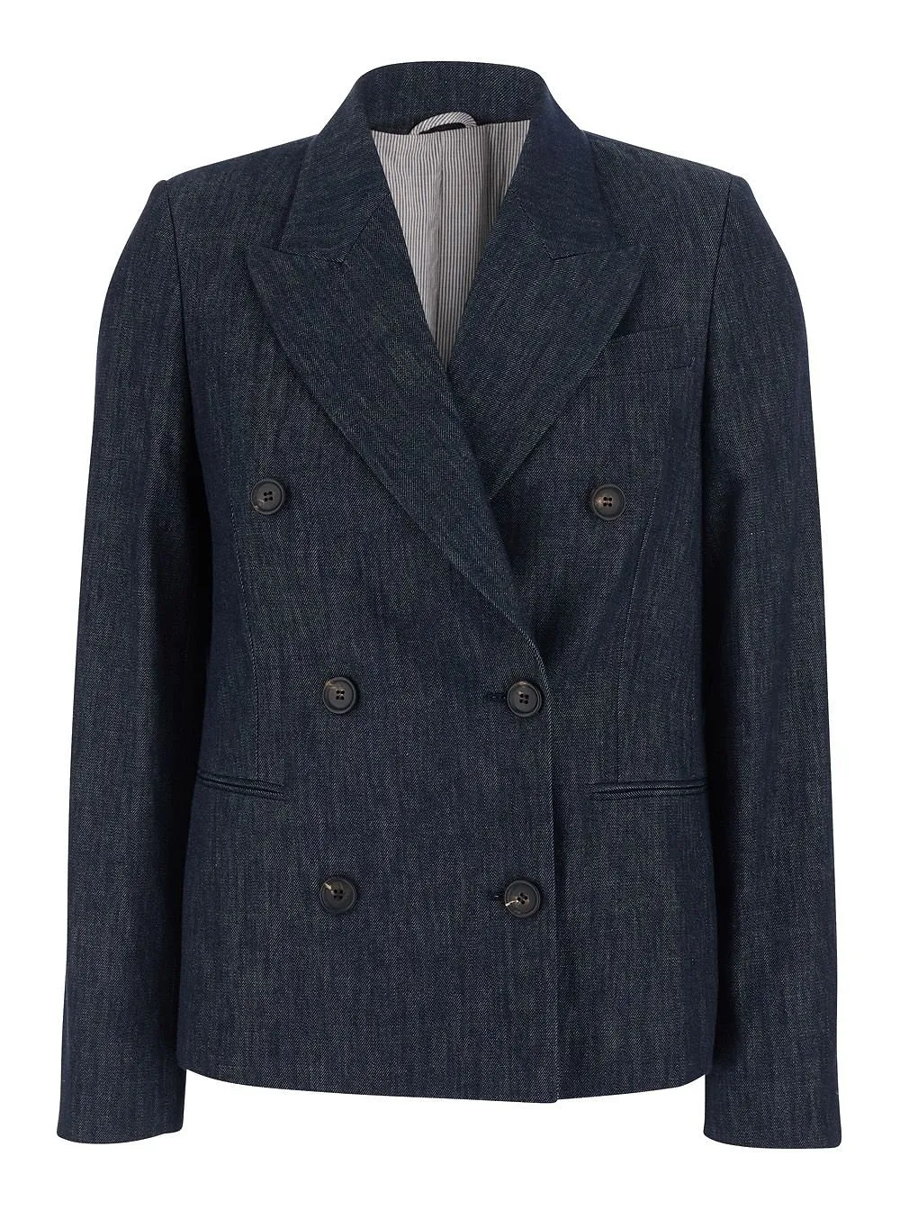 Brunello Cucinelli Double Breasted Long-Sleeved Blazer