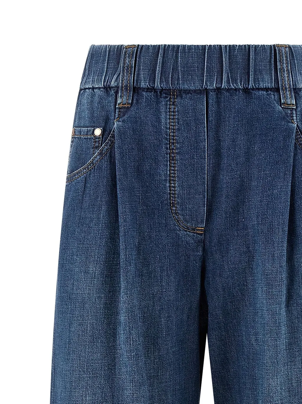 Brunello Cucinelli Elastic-Waist Tapered Jeans