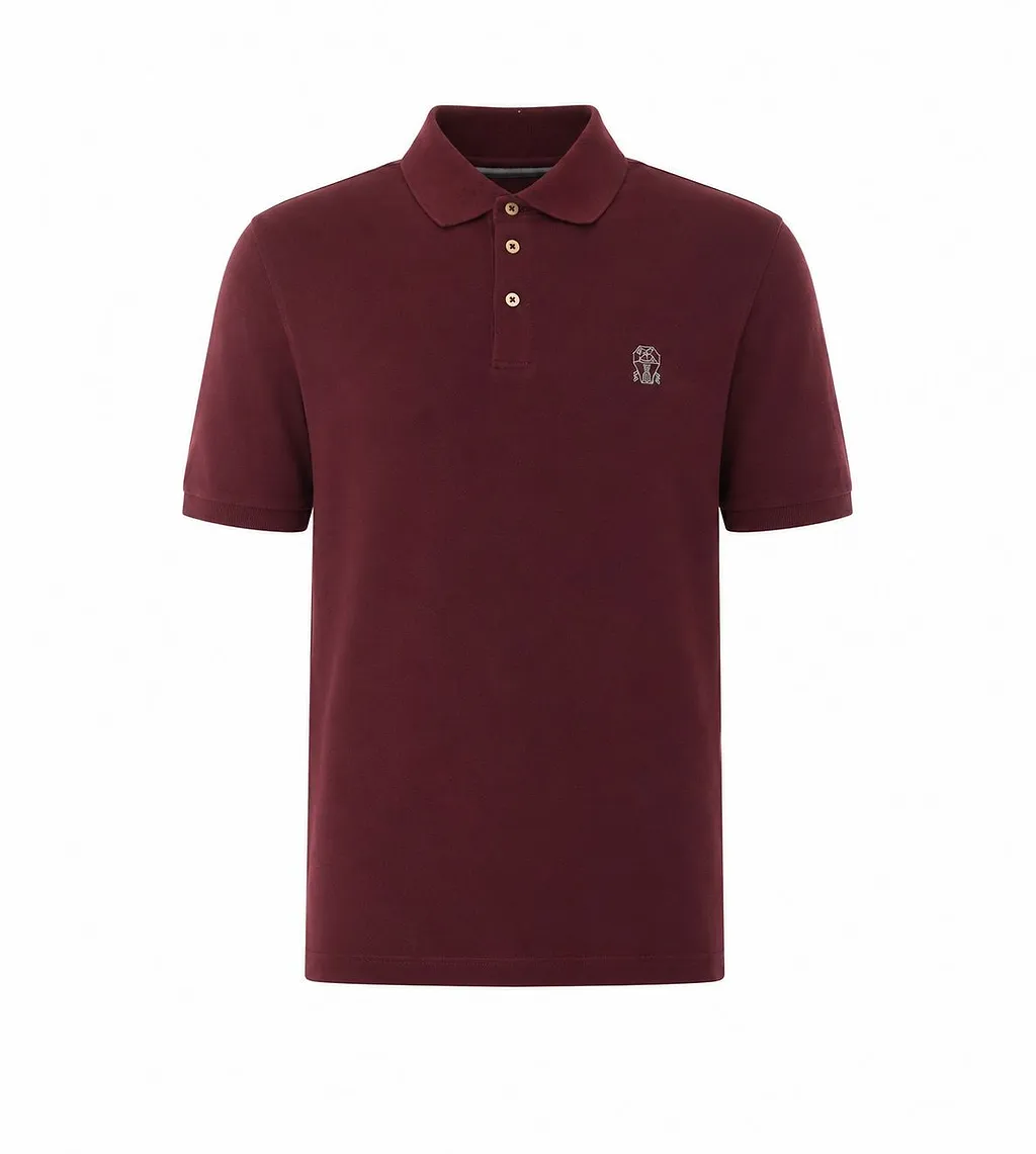 Brunello Cucinelli Embroidered Logo Polo Shirt