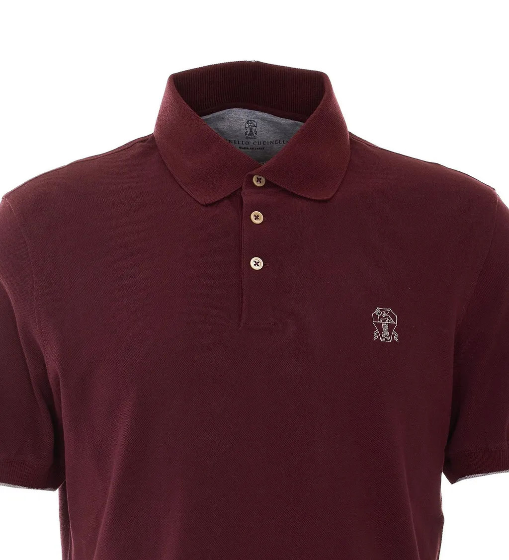Brunello Cucinelli Embroidered Logo Polo Shirt
