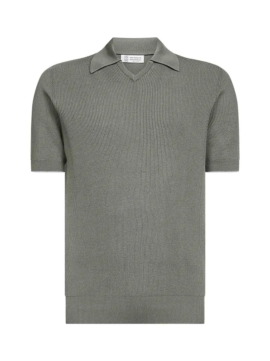 Brunello Cucinelli Fine-Knitted Ribbed Polo Shirt