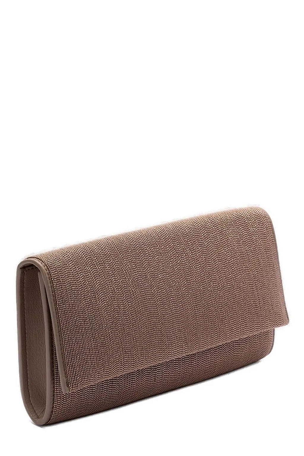 Brunello Cucinelli Precious Monili Foldover Top Clutch Bag