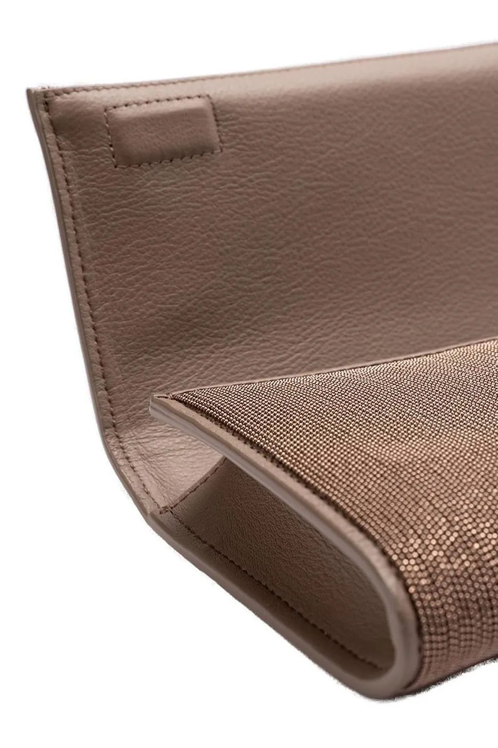 Brunello Cucinelli Precious Monili Foldover Top Clutch Bag