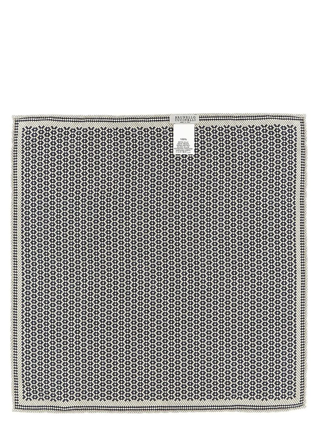 Brunello Cucinelli Geometric Patterned Pocket Square