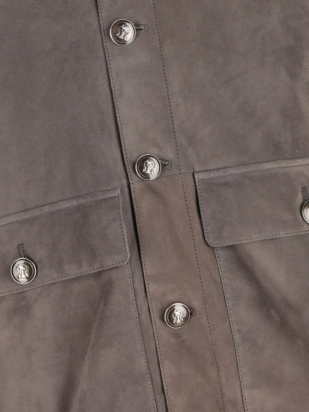Brunello Cucinelli High-Neck Buttoned Jacket