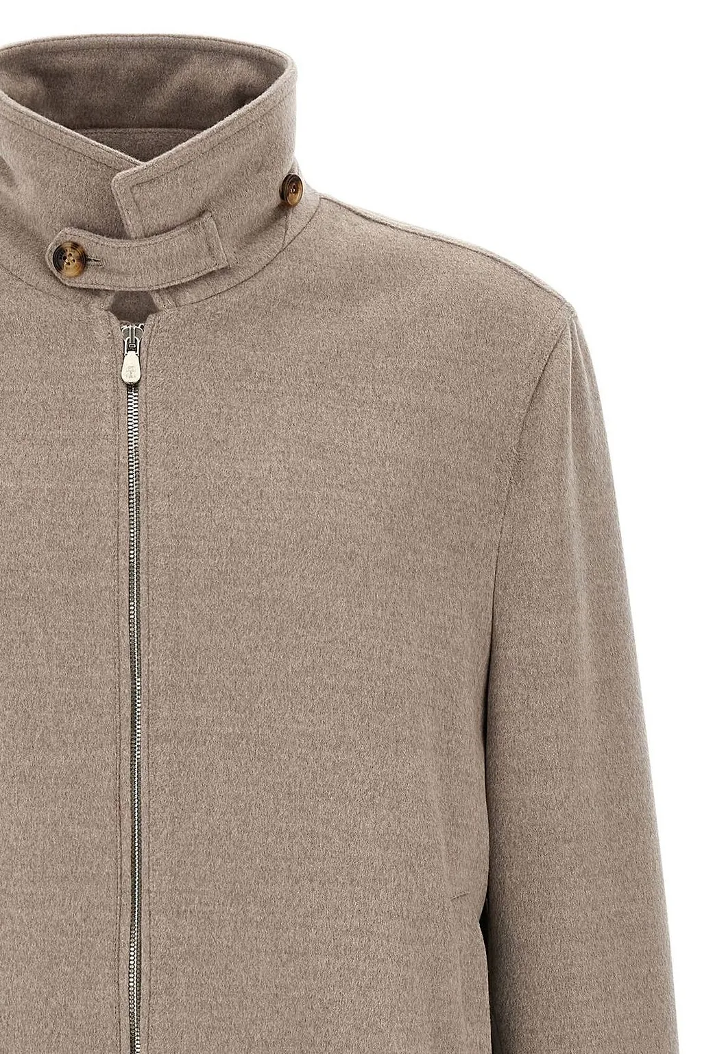 Brunello Cucinelli High Neck Zip-Up Jacket