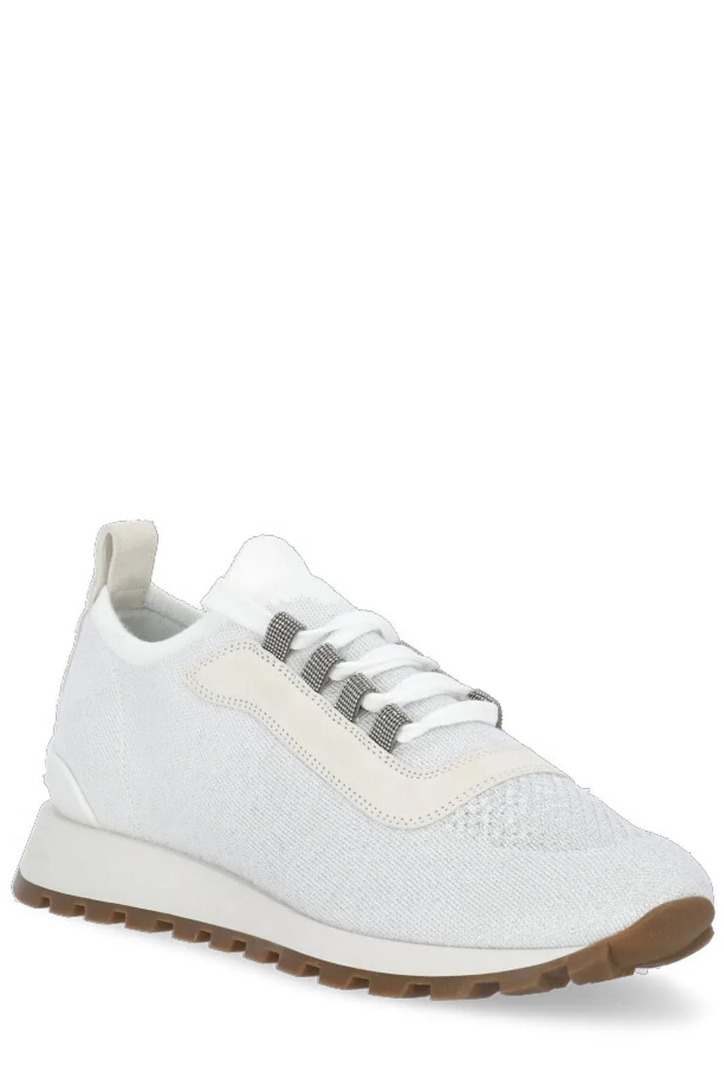 Brunello Cucinelli Knitted Lace-Up Sneakers