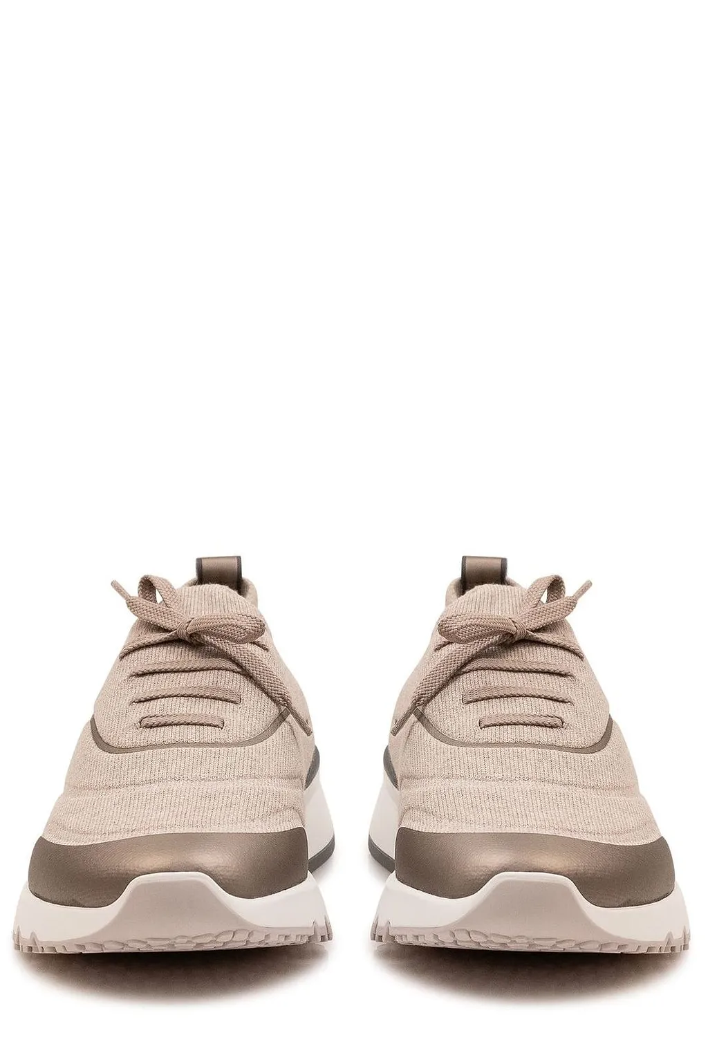 Brunello Cucinelli Knit Panel Low-Top Sneakers