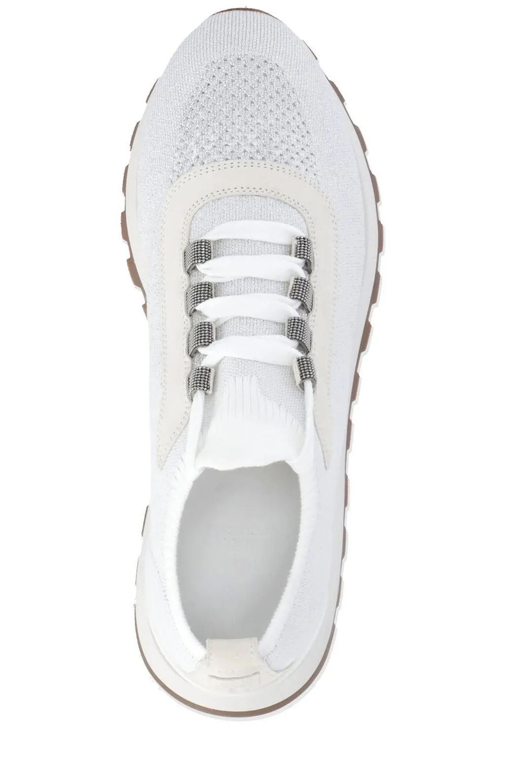 Brunello Cucinelli Knitted Lace-Up Sneakers