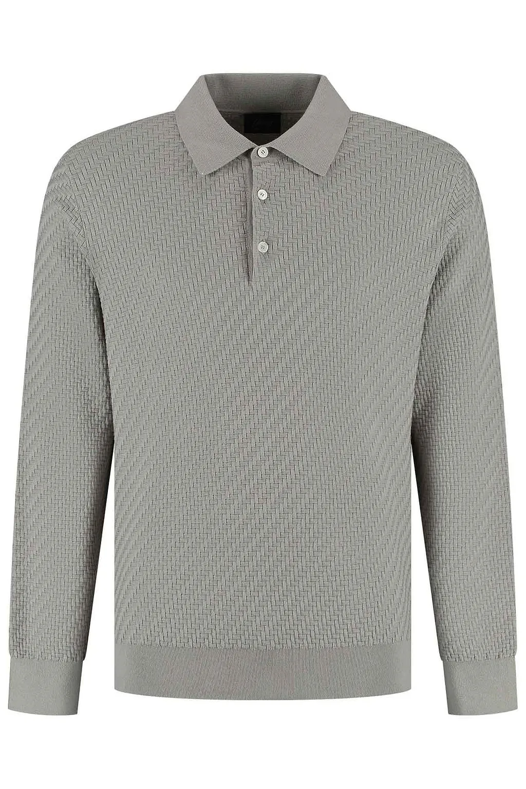 Brioni Interwoven-Knit Long-Sleeved Polo Shirt