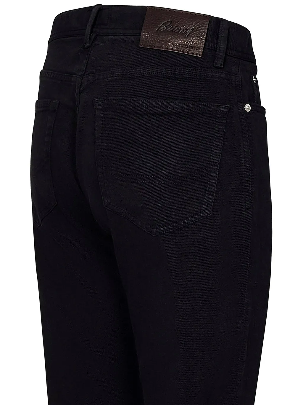 Brioni Logo Patch Straight-Leg Jeans