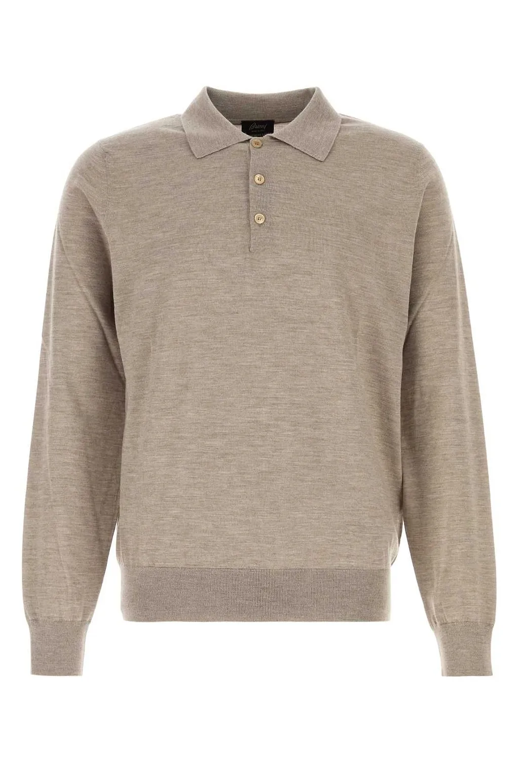 Brioni Long Sleeve Knit Polo Shirt
