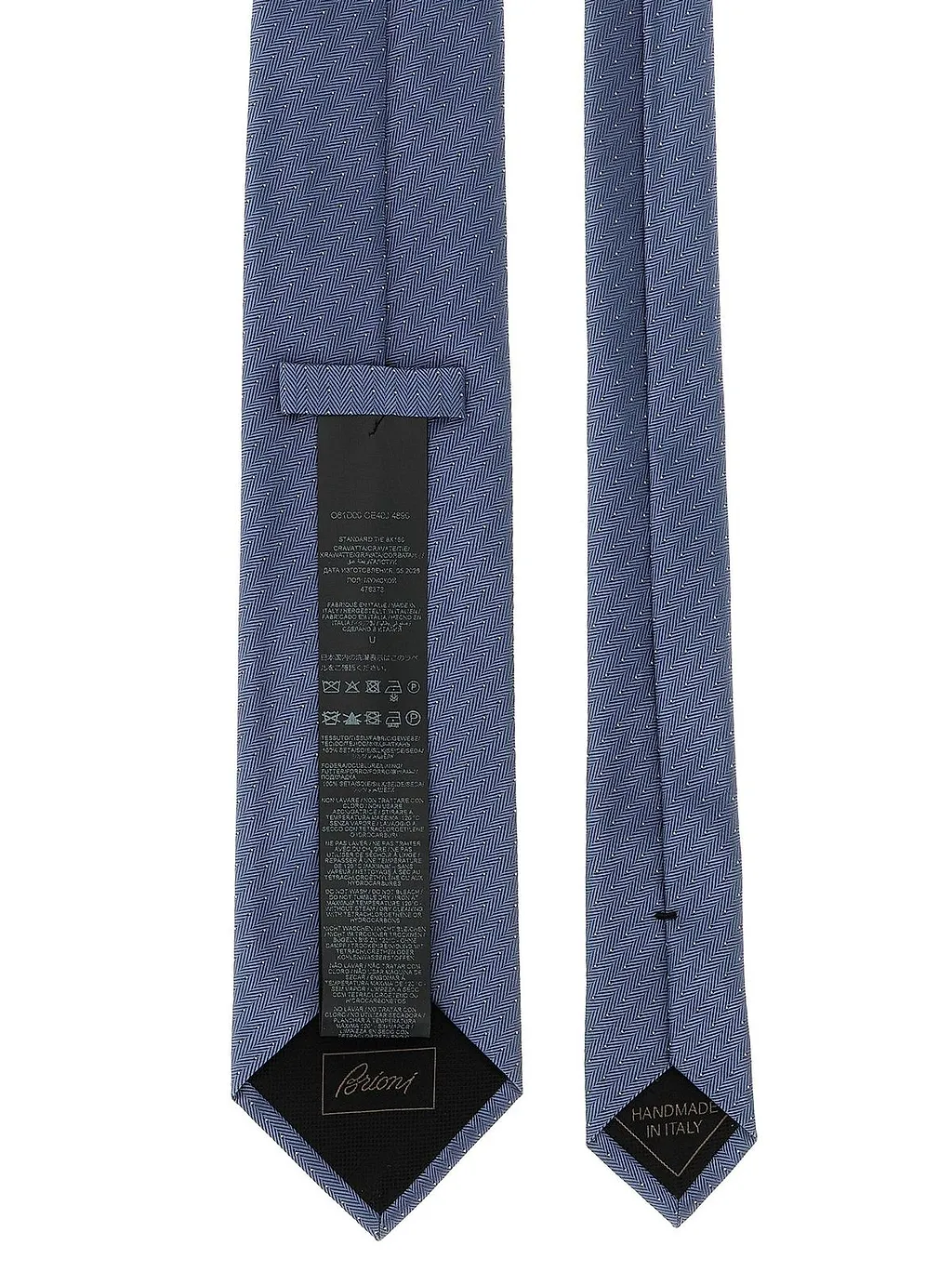 Brioni Micro-Dot Herringbone Silk Tie