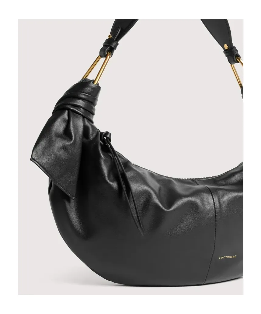 Coccinelle Furoshik Knotted Zip-Up Medium Shoulder Bag