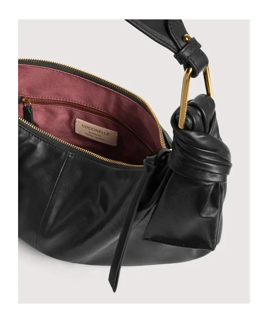 Coccinelle Furoshik Knotted Zip-Up Medium Shoulder Bag