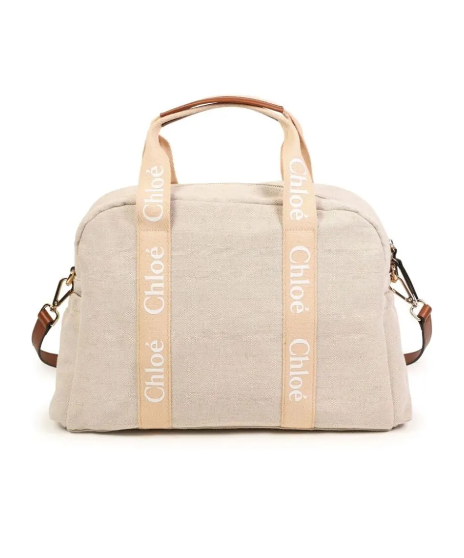 Chloé Kids Logo Printed Strapped Changing Bag