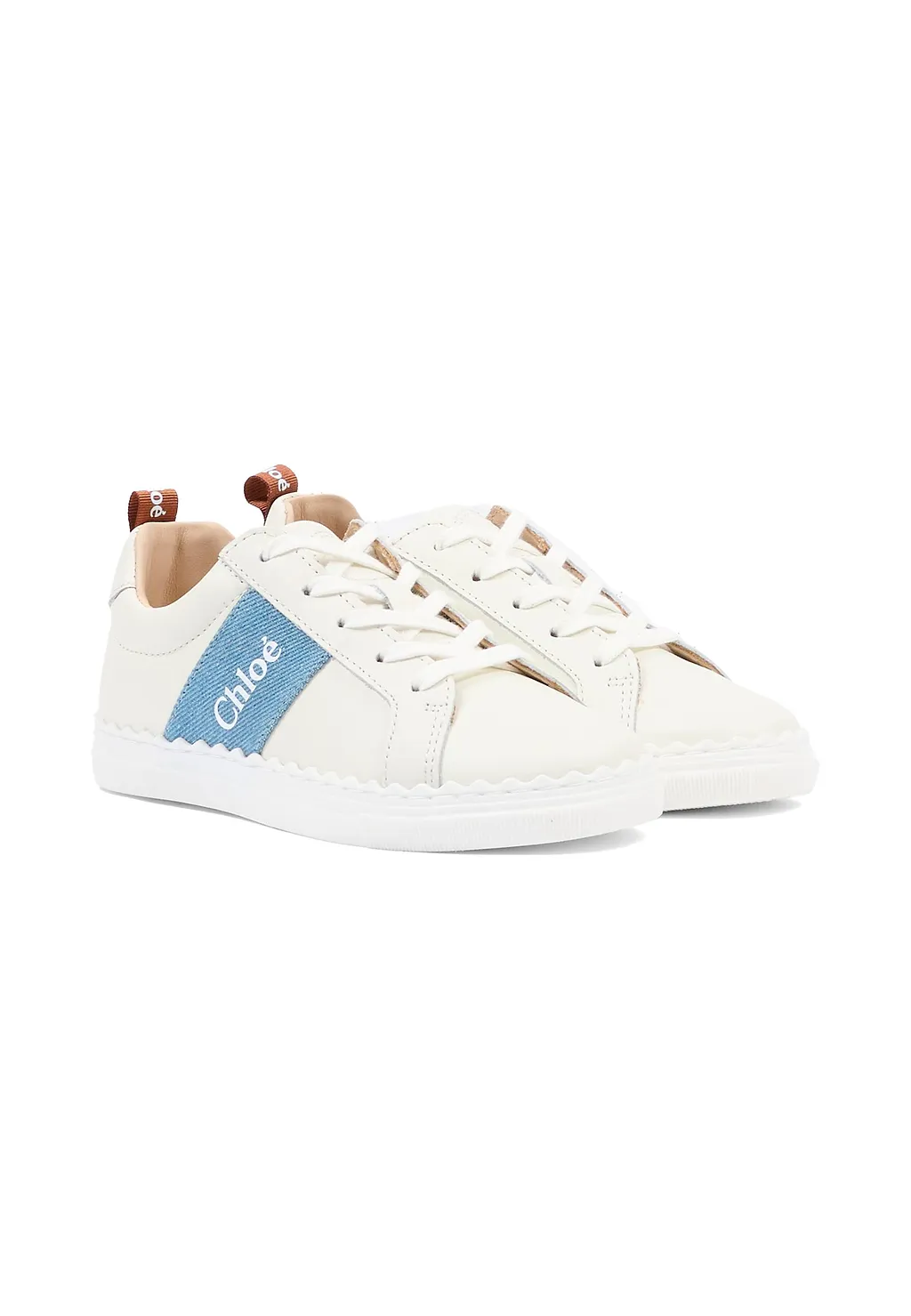 Chloé Kids Logo-Tape Lace-Up Sneakers