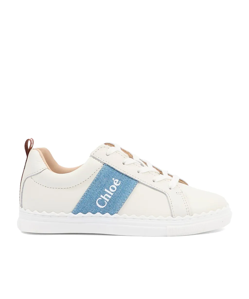 Chloé Kids Logo-Tape Lace-Up Sneakers