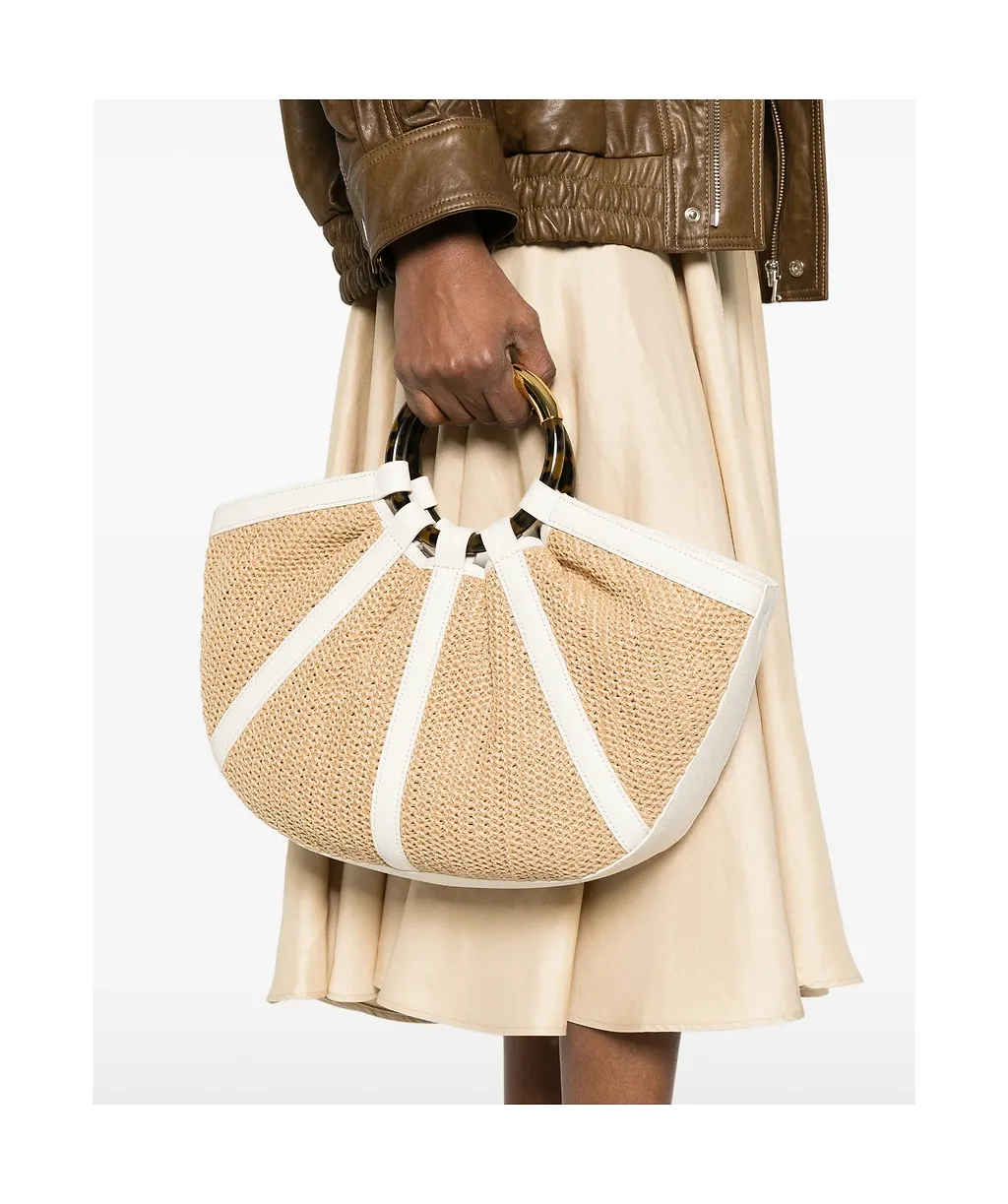 Coccinelle Woven Top Handle Bag